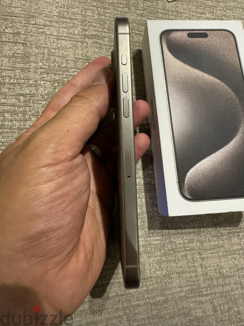 iPhone 15 pro max grey titanium like new   100% 3