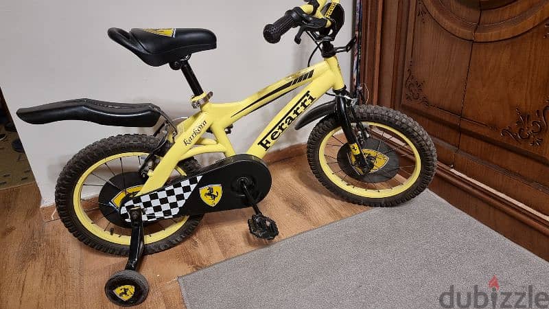 Bicycle-ferarri- for children size 16 from 4 to 8 y دراجة أطفال 1