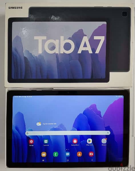 Samsung galaxy tab A7 | A7 سامسونج جالاكسي تاب
+ كرتونة + جراب + شاحن 2