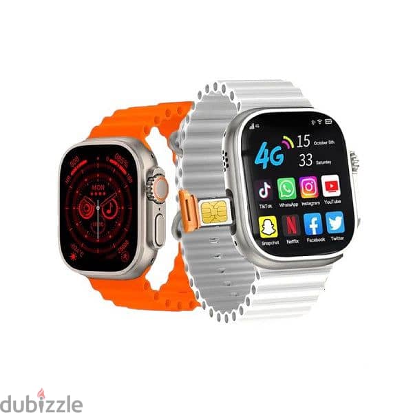 ساعه سمارت تاتش سكرين Smart Watch S8 Ultra. android with SIM CARD. 4G 17