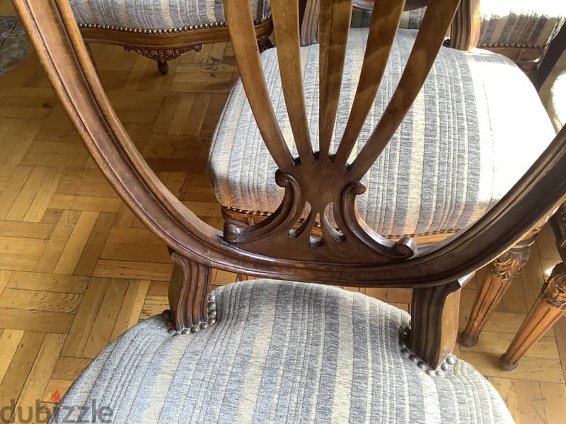 Dining set antique 1950 extending table 10 chairs 7