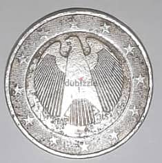 Rare 2 EURO Coin Germany 2002 Eagle