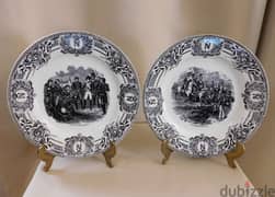 Ventage Napoleon battles decoration plates.