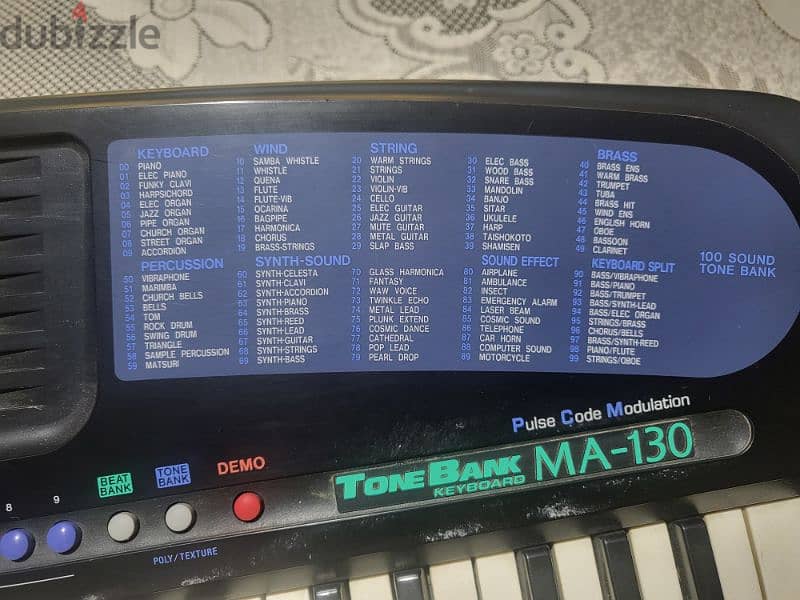 Casio Tone Bank MA130 4