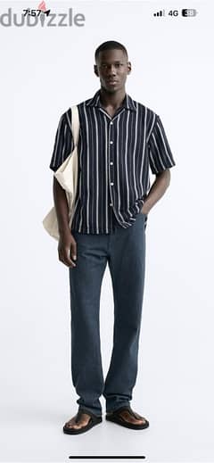 zara men striped shirt