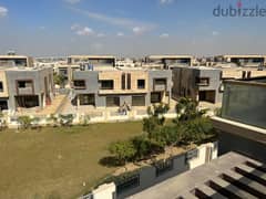 Standalone villa with a land area of 714 m for sale, ready to move at the lowest price with installments view Landscape in taj city compound 0