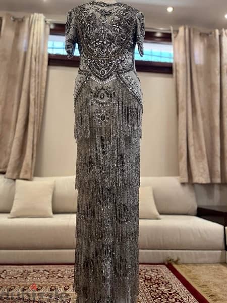 فستان فضي silver dress Turkish brand 2