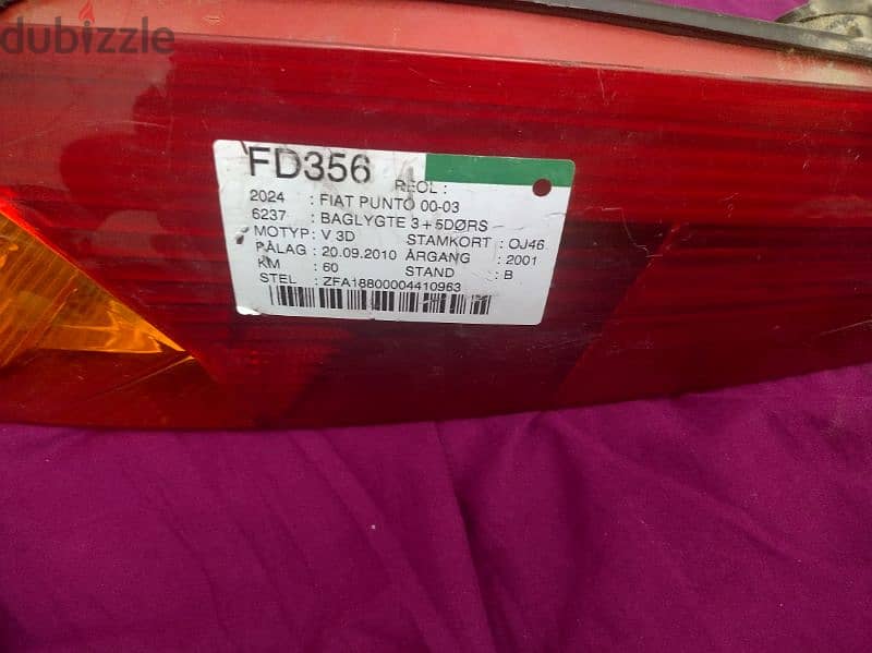 fiat punto tail lights 2000-2003 6