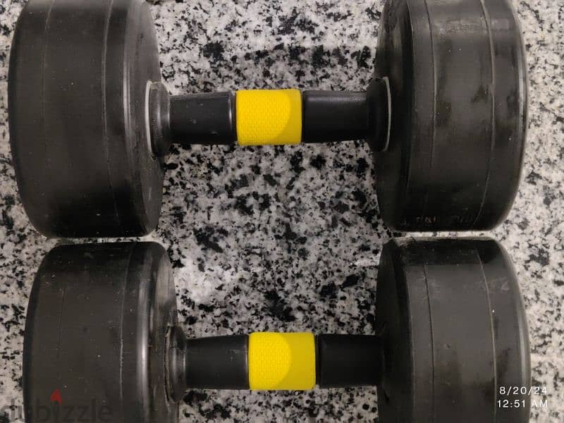 2 دمبلز 12.5 كيلو بقبضه مريحه dumbbell dumbbells  دمبل جيم gym 12.5 1