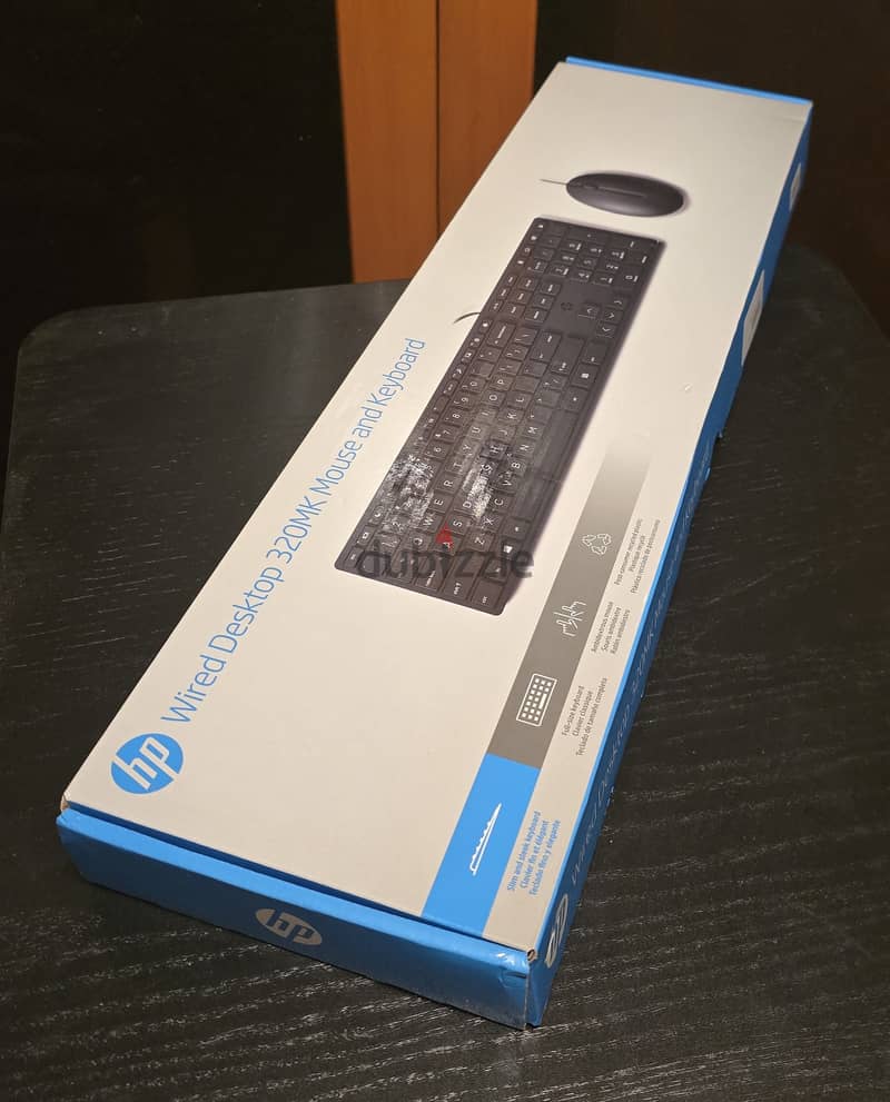 HP Wired Desktop 320MK Mouse and Keyboard 1