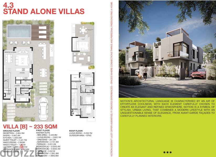 233m Stand alone villa in Notion fifth settlement 2