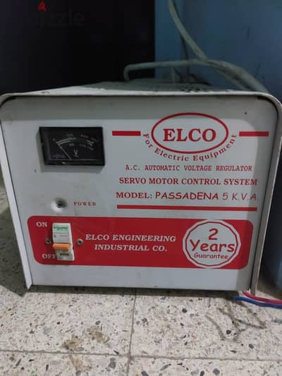 elco automatic voltage Stabilizer ( PASSADENA 5K. V. A) منظم تيار