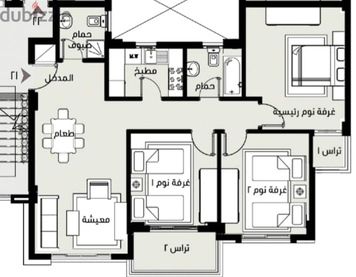 بـ 10 سنوات تقسيط . . . شقة للبيع فى B14 بمدينتى مساحة 107 متر 2