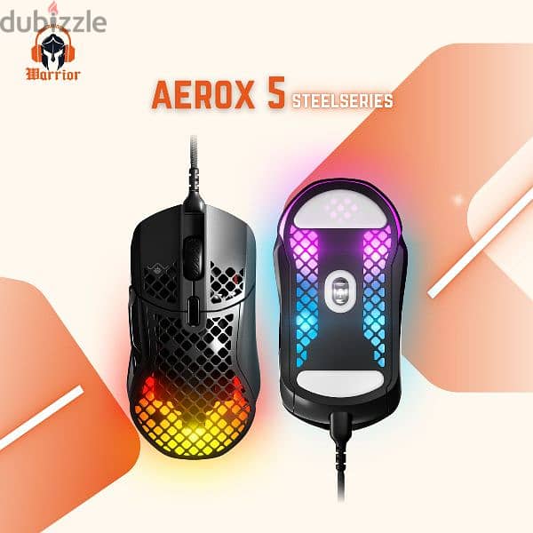 Steelseries Aerox 5 ultra lightweight Wired gaming mouse. 2