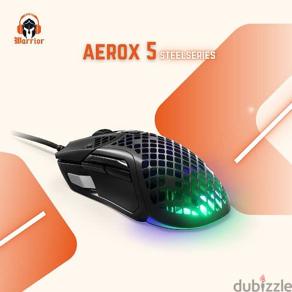 Steelseries Aerox 5 ultra lightweight Wired gaming mouse. 5