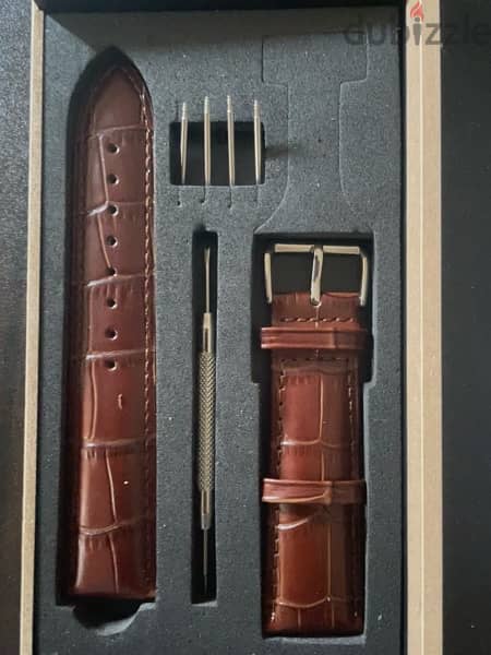 Watch strap Tissot leather Brown 22mm 0