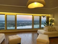 Ready to move with a full imaginative view of the Nile, hotel apartment finished and furnished with appliances for sale with instalments in Maadi 0