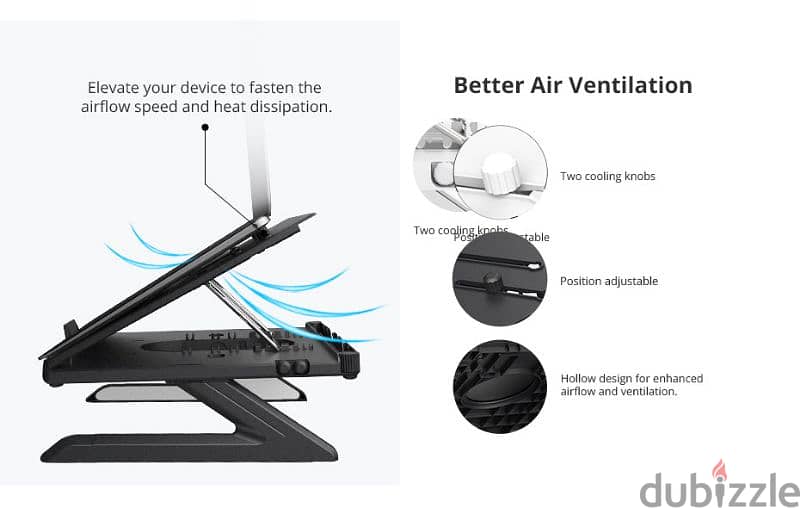 حامل لابتوب من ترونسمارت قابل للطي transmart foldable laptop stand 2