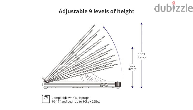 حامل لابتوب من ترونسمارت قابل للطي transmart foldable laptop stand 5