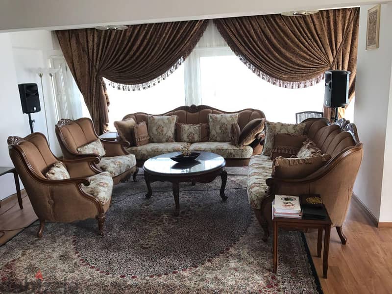 Luxury furnished apartment for rent, 352 sqm, on the Nile, in Agouza 1