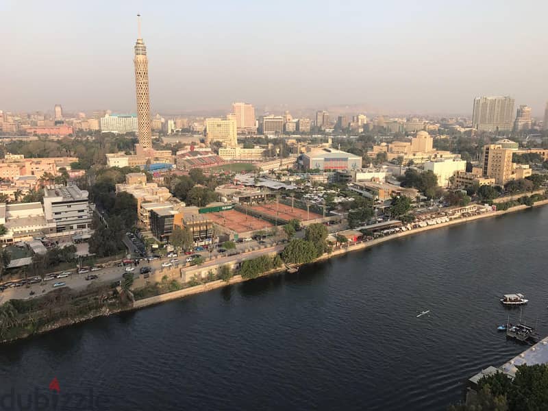 Luxury furnished apartment for rent, 352 sqm, on the Nile, in Agouza 4