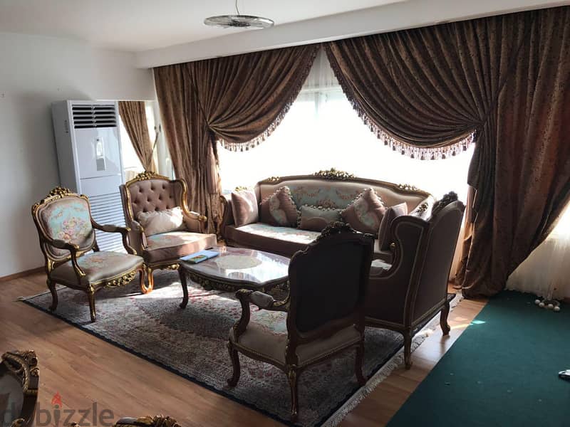 Luxury furnished apartment for rent, 352 sqm, on the Nile, in Agouza 5