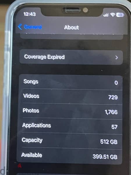 iPhone XS  مساحته 512  بطاريه ٨٦% 3