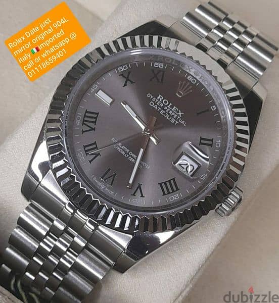 Rolex date just silver used vg condition 6