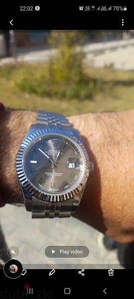 Rolex date just silver used vg condition 11