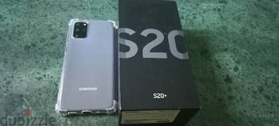 samsung s20 plus 128G ram8  معاك كل مشتملات الشاحن والكرتونه والسماعه 0