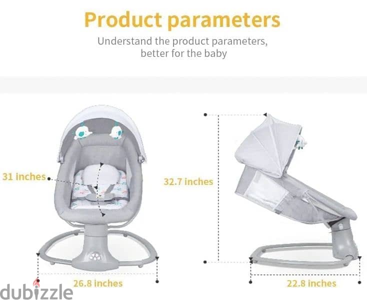 Rechargeable Electric Baby Rocker Bassinet 2