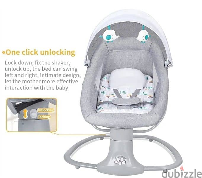 Rechargeable Electric Baby Rocker Bassinet 3