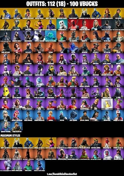 Fortnite account for sale 112 skins from season one 1 (og skins) 0