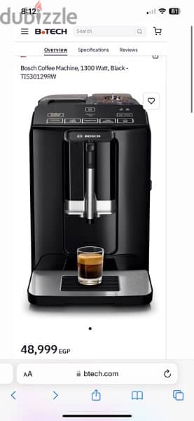 Bosch Espresso machine TIS30321GB/03 as new 2