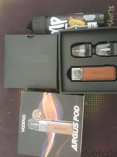 voopoo argus pod بالعلبة ومعاه ليكويد