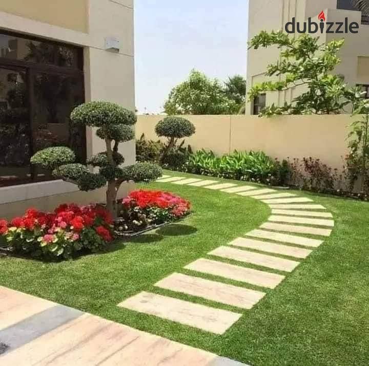 Large area townhouse villa, prime location, for sale in a full-service compound, Direct, on Suez Road, in front of Cairo International Airport 2