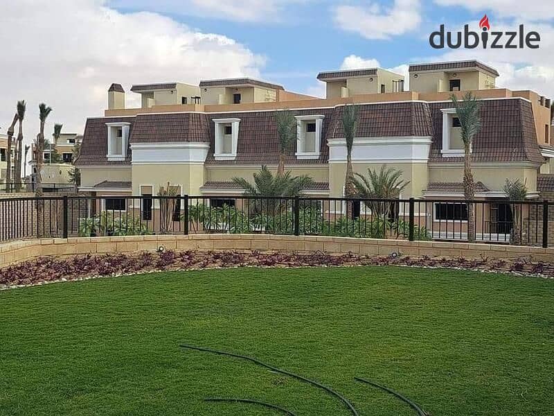 At the lowest price in New Cairo, a prime location villa for sale in the Live and Ayesh Direct compound on the Suez Road, Sarai Compound. 17