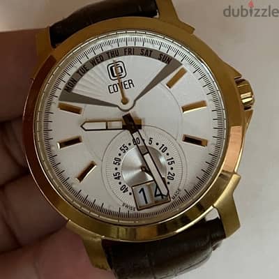 Original Swiss Made Quartz COVER Retrograde 42mm بالعلبه والضمان