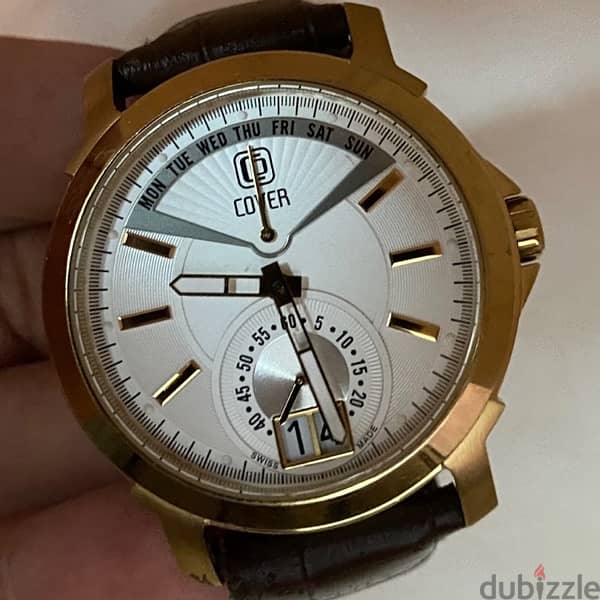 Original Swiss Made Quartz COVER Retrograde 42mm بالعلبه والضمان 1