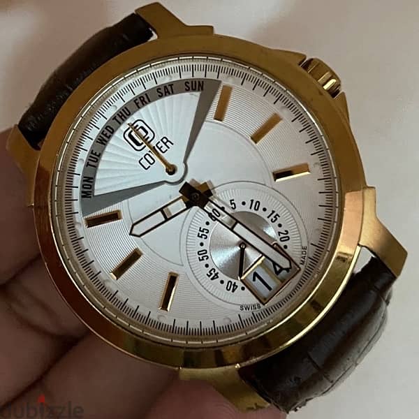 Original Swiss Made Quartz COVER Retrograde 42mm بالعلبه والضمان 3