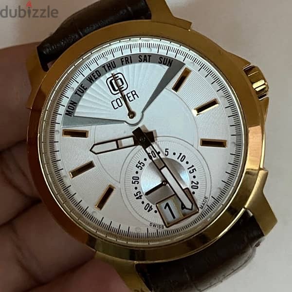 Original Swiss Made Quartz COVER Retrograde 42mm بالعلبه والضمان 4