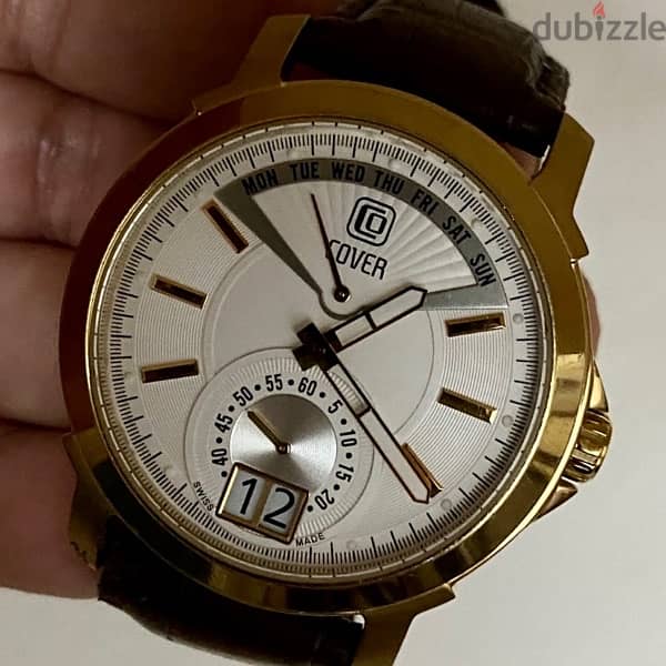 Original Swiss Made Quartz COVER Retrograde 42mm بالعلبه والضمان 5