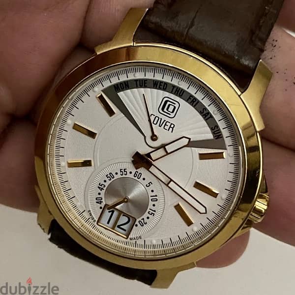 Original Swiss Made Quartz COVER Retrograde 42mm بالعلبه والضمان 6