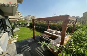 For rent, a fully furnished duplex with a garden in Villette Compound in Golden Square in the Fifth Settlement