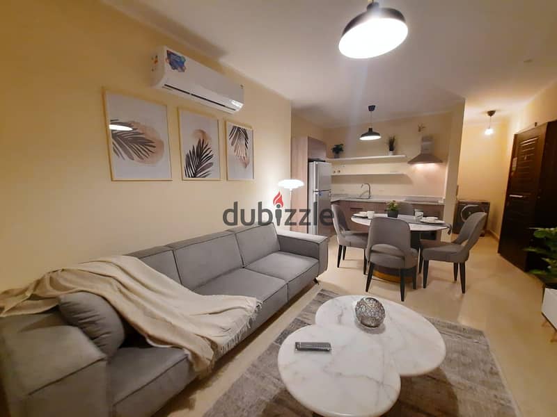 furnished apartment in 90 avenue with garden     . 3