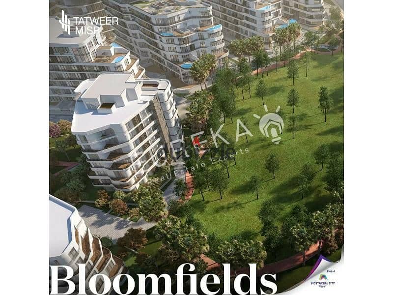 شقه للبيع دور ارضي 80م Bloom fields مدينة المستقبل 9