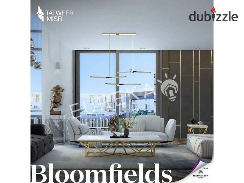 شقه للبيع دور ارضي 80م Bloom fields مدينة المستقبل 11