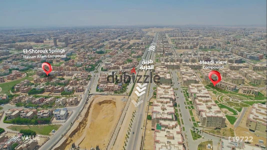 With a down payment of 320 thousand, a medical clinic for sale, ultra super deluxe finishing, in the heart of Shorouk City, next to Carrefour, 24