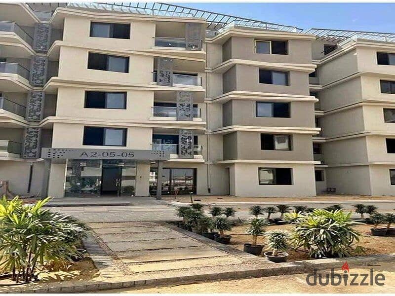 Fully finished apartment, direct on the Lagoon, for sale in Palm Hills, direct on the Middle Ring Road, in installments over 8 years 6