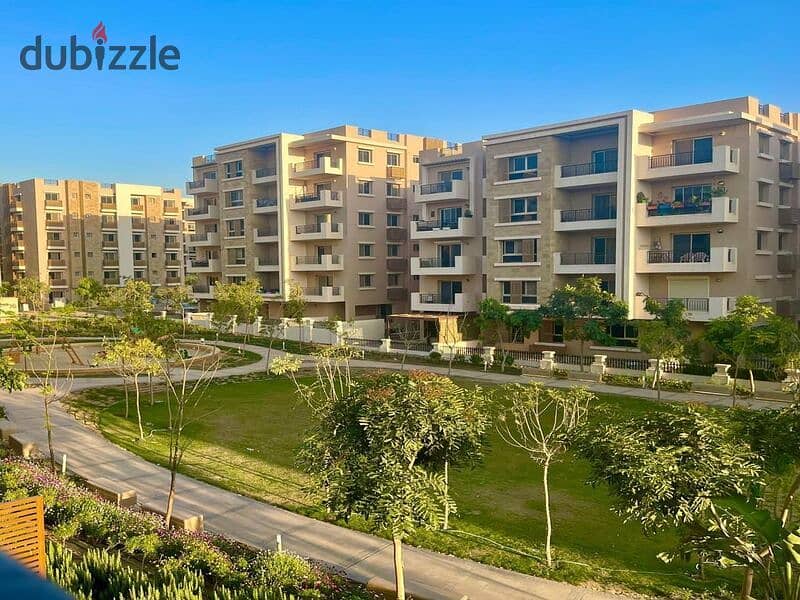 Garden duplex 220m for sale in Taj City Prime Location compound, with installments over 8 years, interest-free 1